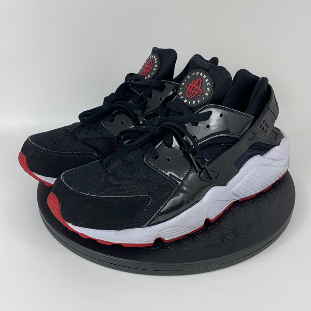 Nike Air Huarache 'Bred' Black/Red Running Shoes 318429-032 Men's Size 11